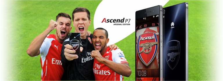 Huawei izlaiž Ascend P7 viedtālruņa versiju Arsenal faniem