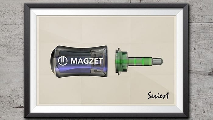 Magzet adapteris ir kā austiņām paredzēts MagSafe