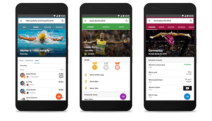 Google Search piedāvā plašu Rio 2016 Olimpisko spēļu informāciju
