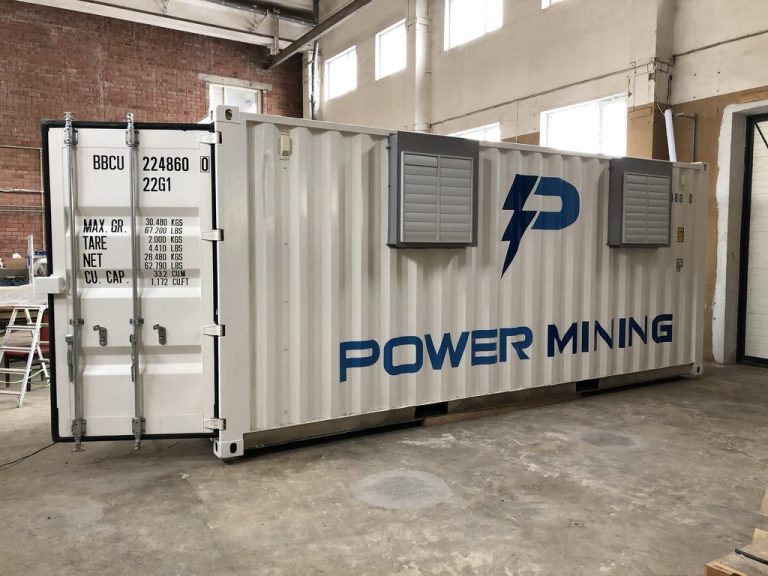Kriptovalūtu ģenerēšanas uzņēmums “Power Mining” prezentē konteineri