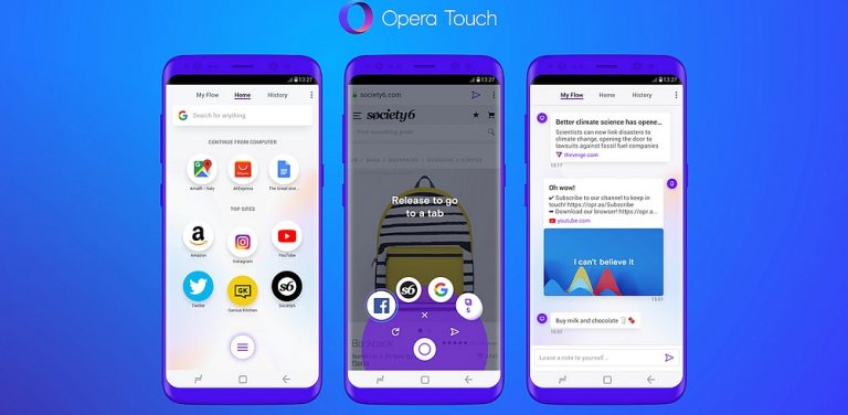 Opera izziņo tīmekļa pārlūku Touch, paredzēts ērtākai lietošanai viedierīcēs