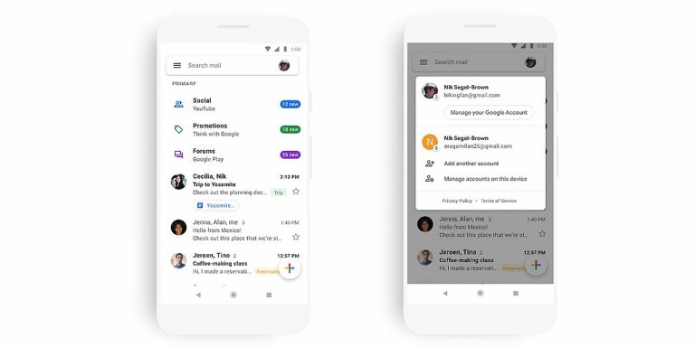 Google sāk izsūtīt pamatīgu Gmail Android atjauninājumu