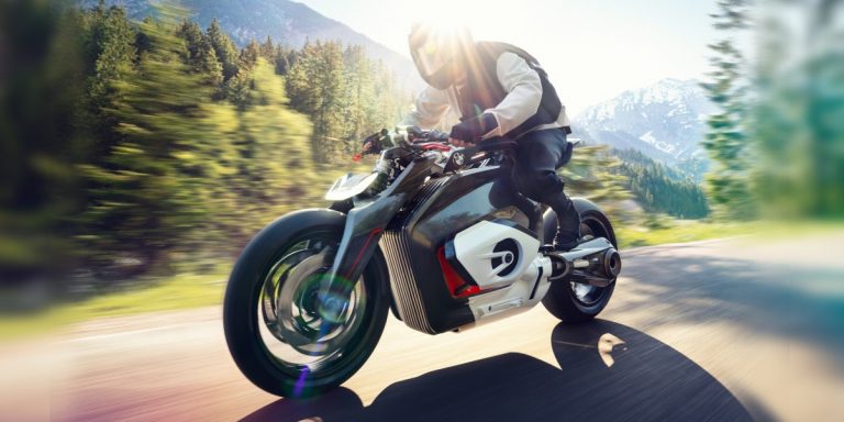 BMW parāda elektromotocikla konceptu Vision DC Roadster