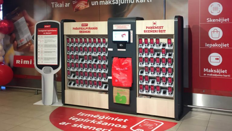 Jaunie Rimi pašapkalpošanās skeneri tagad arī tirdzniecības centrā Alfa