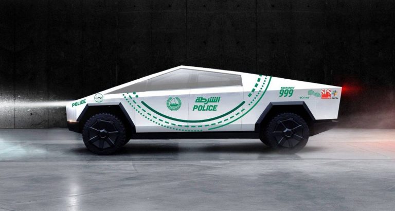 Dubaijas policijas garāžu papildinās Teslas Cybertruck