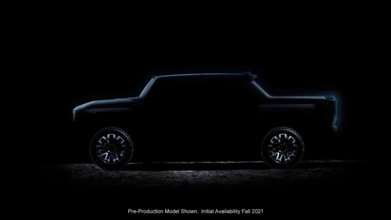 GMC gatavo elektrisku 1000 zs Hummer pikapu un SUV
