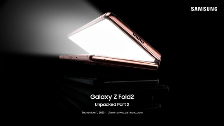 Samsung Galaxy Z Fold2 salokāmais viedtālrunis tiks prezentēts 1. septembrī