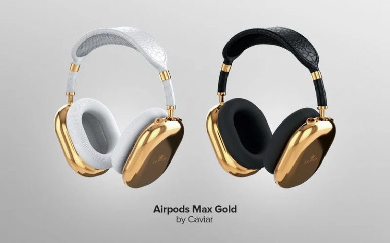 Caviar apzeltītās AirPods Max austiņas maksā 97 500 EUR