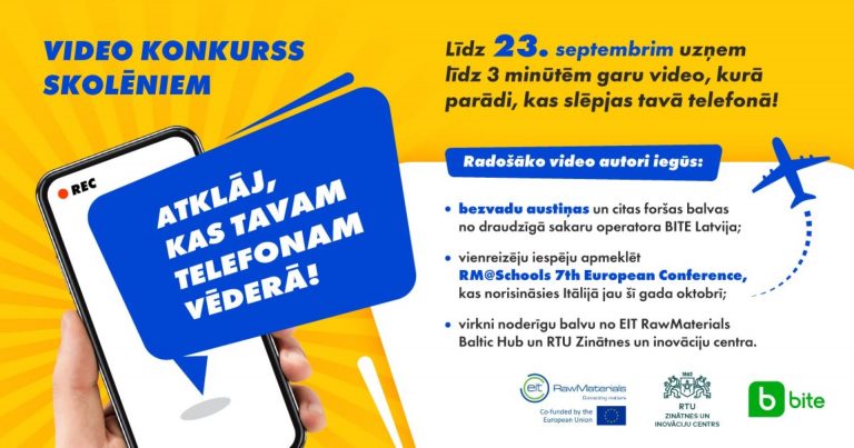 Aicina skolēnus piedalīties video konkursā “Atklāj, kas Tavam telefonam vēderā!”
