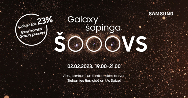 2. februārī ekrānos uzmirdzēs Galaxy Šopinga šovs