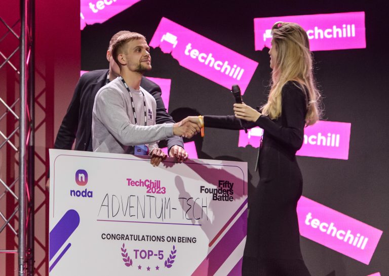 Latvijas jaunuzņēmums “Adventum Tech” uzvar “TechChill” prezentāciju sacensībā “Fifty Founders Battle”