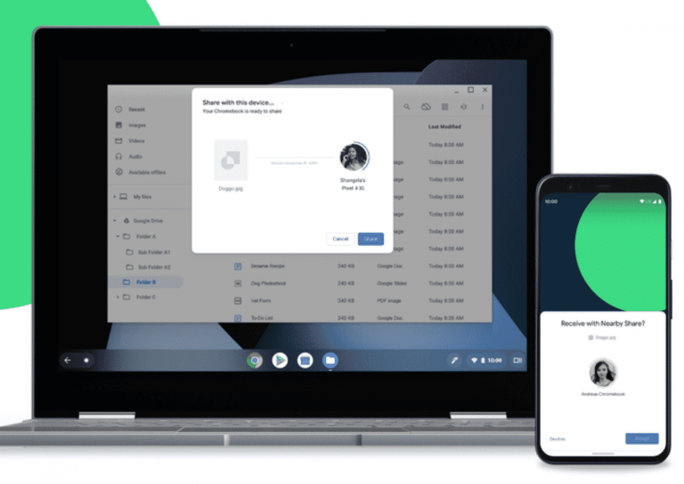 Android atbilde Apple AirDrop drīzumā nonāks Windows datoros