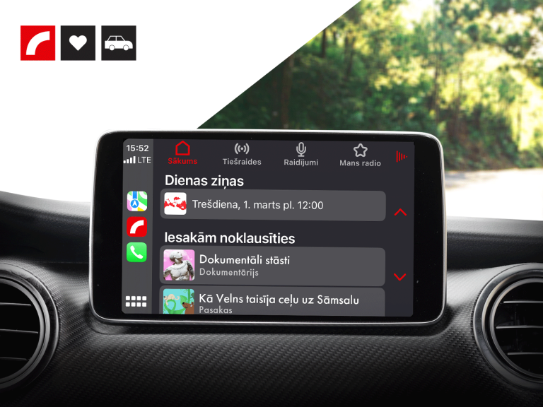 Latvijas Radio mobilā lietotne tagad pieejama lietošanai arī automašīnās