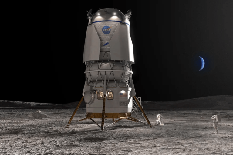 NASA izvēlas “Blue Origin”, lai uzbūvētu Mēness nolaišanās sistēmu “Artemis V” misijai