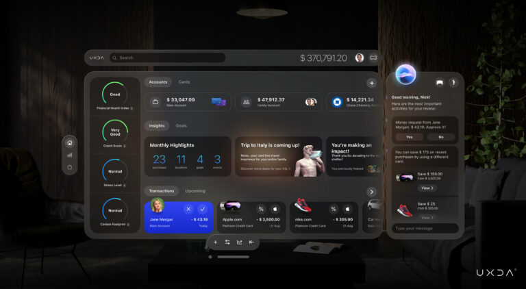 “UXDA” veidotais Apple Vision Pro telpiskās bankas dizains iedvesmo finanšu industriju visā pasaulē