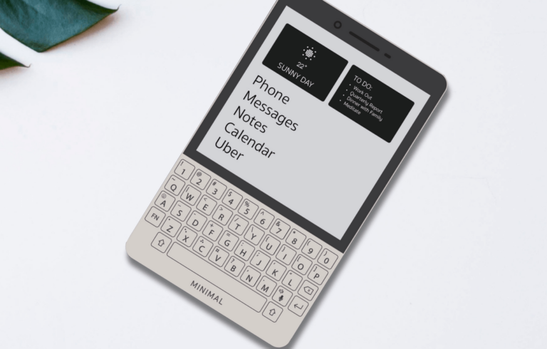 Minimal Phone piedāvās elektroniskās tintes displeju un QWERTY tastatūru