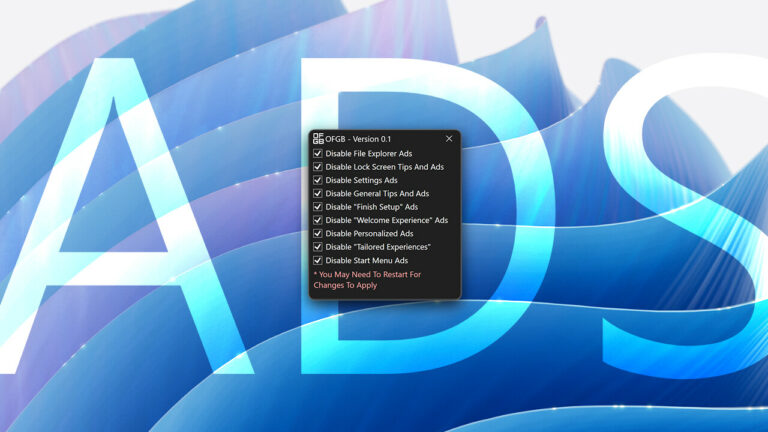 Jaunās Windows 11 reklāmas var aizvākt ar parupja nosaukuma lietotni
