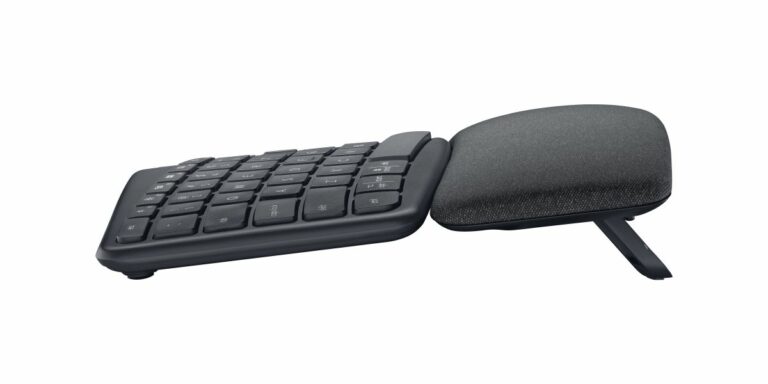 Logitech ERGO K860 bezvadu ergonomiskās tastatūras apskats