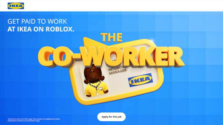 IKEA meklē īstus darbiniekus darbam Roblox spēlē