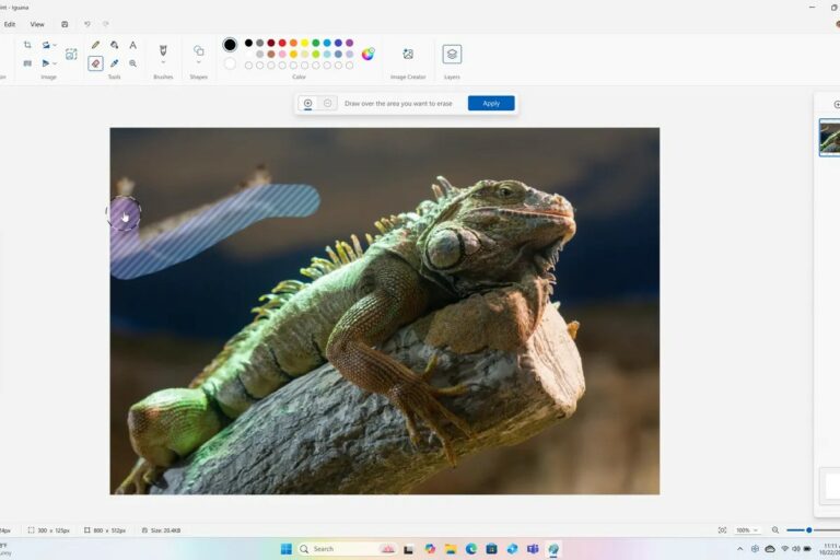 Microsoft Paint, pateicoties mākslīgajam intelektam, spēs labāk apstrādāt bildes