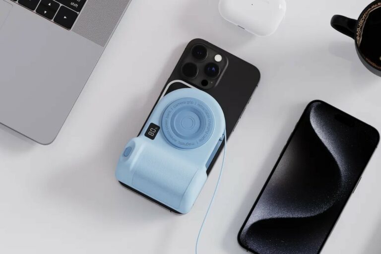 “Belkin Stage PowerGrip” iPhone vāciņš sniegs klasiskās kameras foto uzņemšanas sajūtu