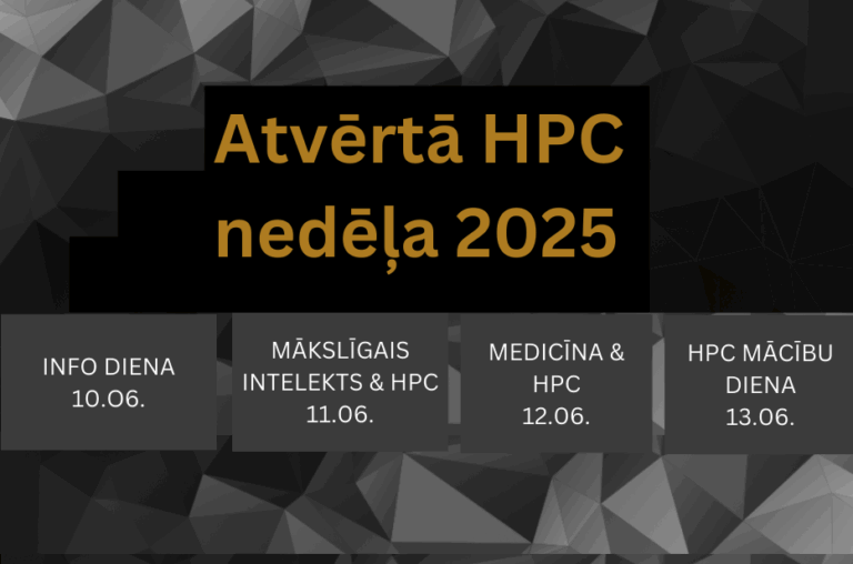 Atvērtajā HPC nedēļā varēs uzzināt superdatora sniegtās iespējas