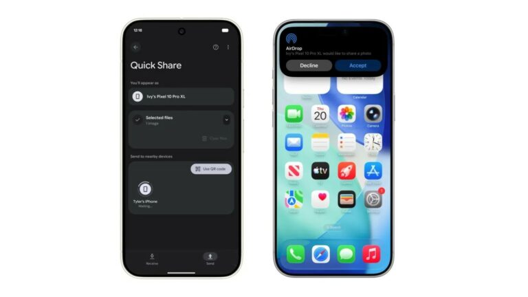 “Android Quick Share” failu dalīšanās funkcija tagad sadarbojas ar “Apple AirDrop”