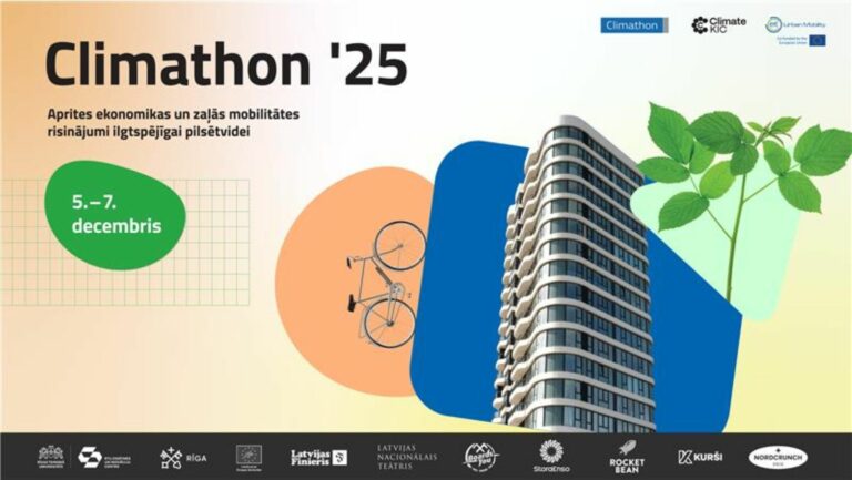 Ikgadējā ilgtspējas hakatonā “Climathon’25” izstrādās risinājumus klimatam draudzīgas pilsētvides attīstībai