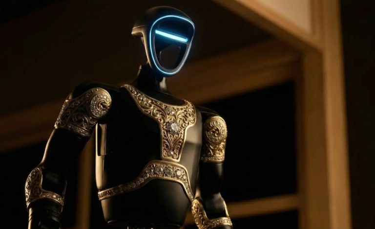 Spīguļu kantoris “Caviar” izziņo pirmo zeltā ietērpto robotu humanoīdu